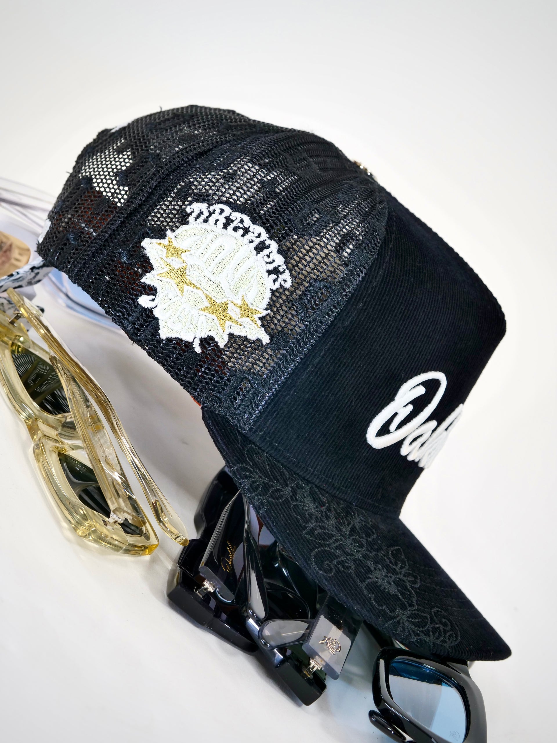 OG O: Odyssey Trucker (Black Corduroy/Mesh)