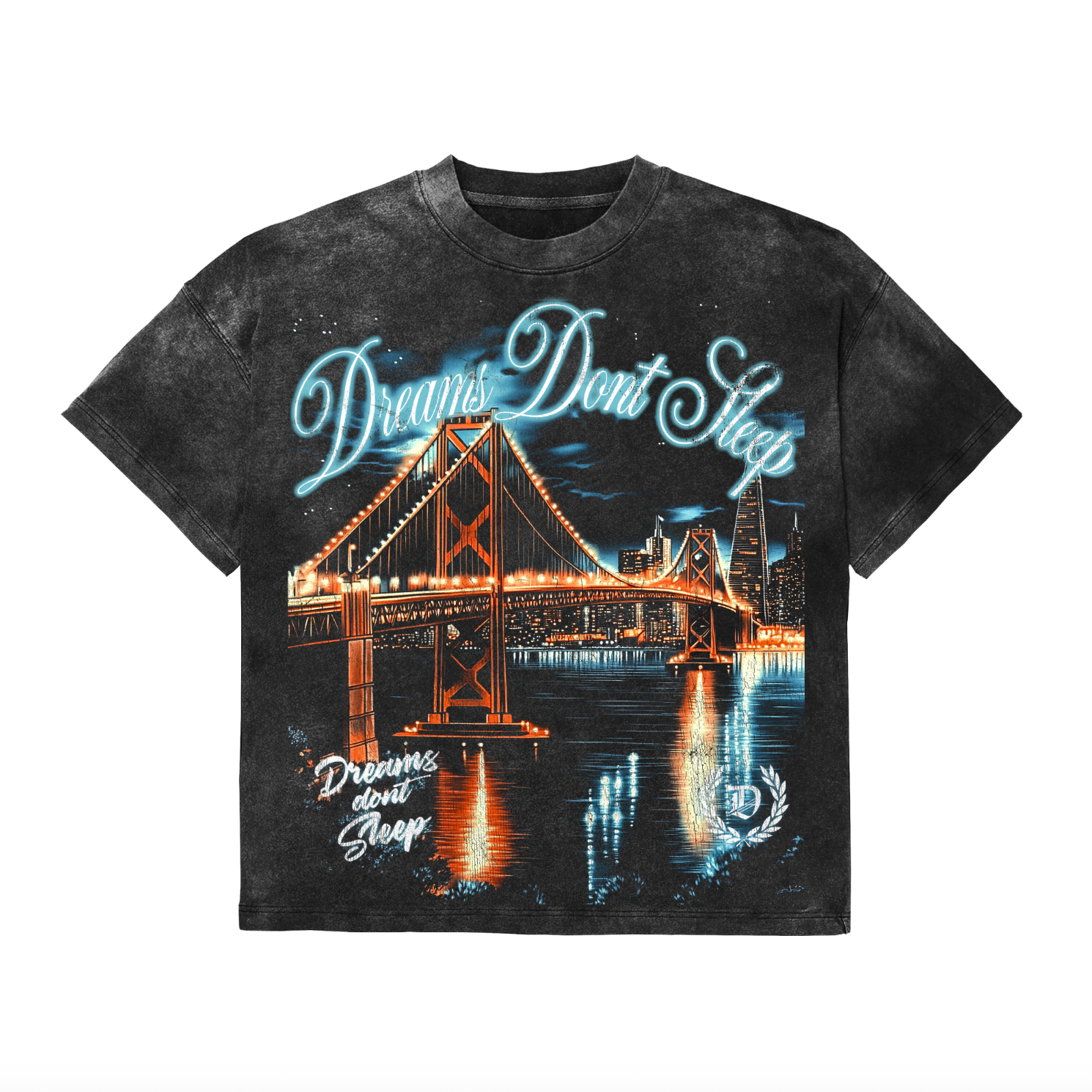 Vintage Graphic Tee (Golden Gate Bridge - Dark Charcoal)