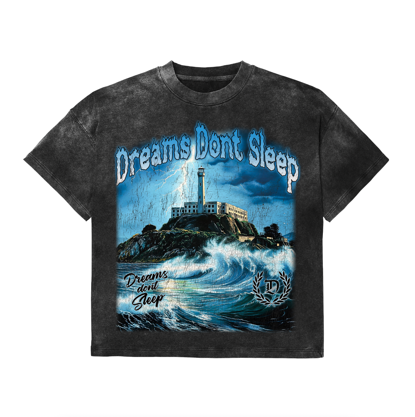 Vintage Graphic Tee (Alcatraz - Dark Charcoal)