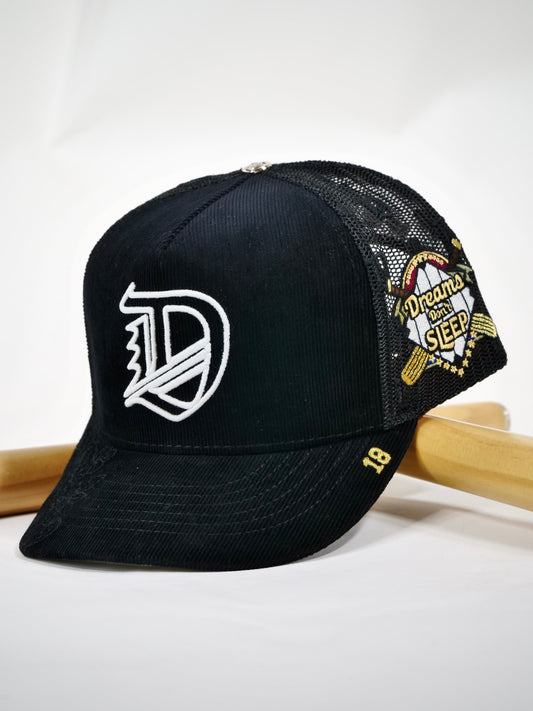 Signature Dreams Don't Sleep Trucker (Black Corduroy/Mesh)