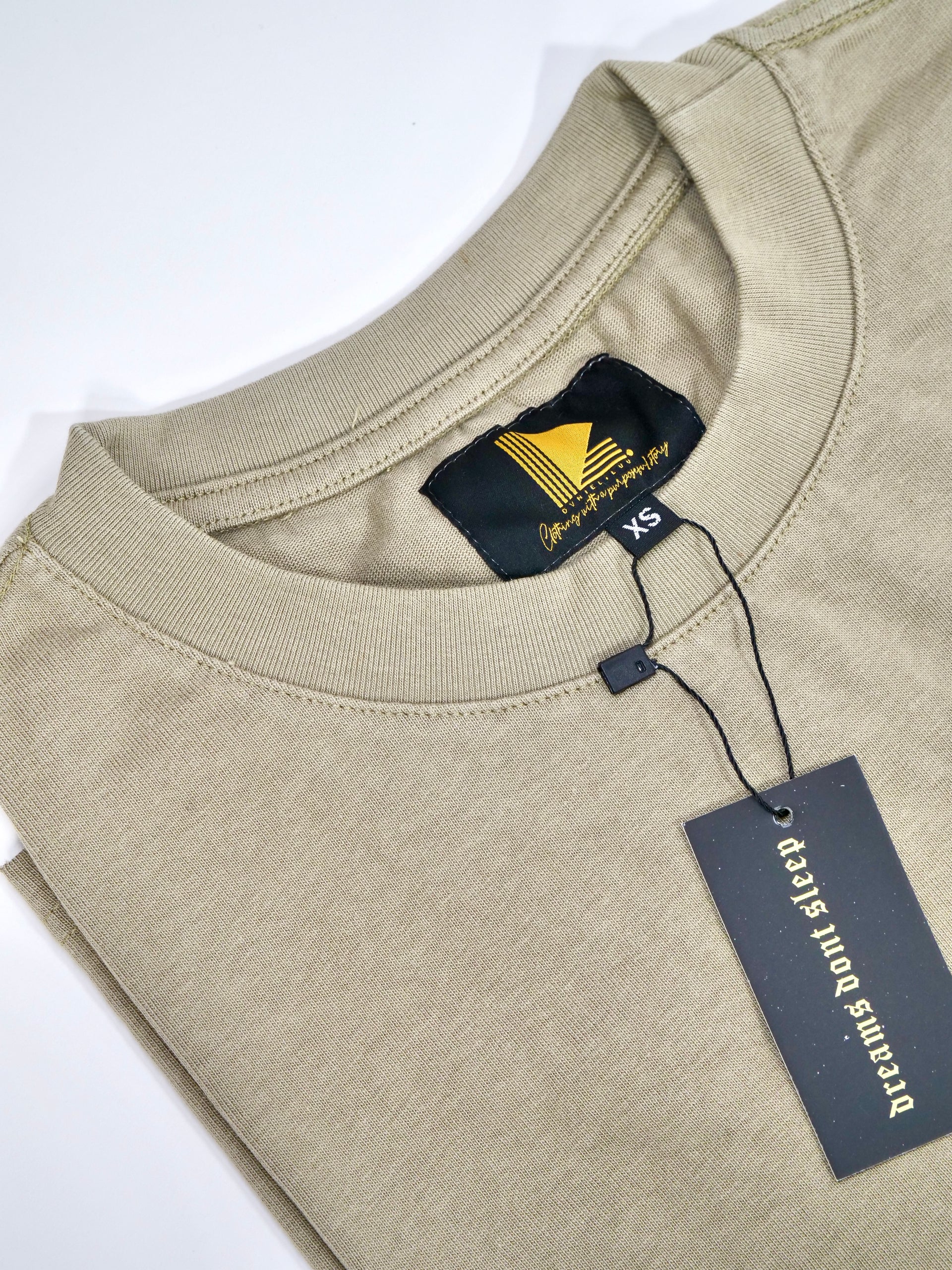 Heavyweight Drop Shoulder Tee (300+ GSM - Faded Olive)