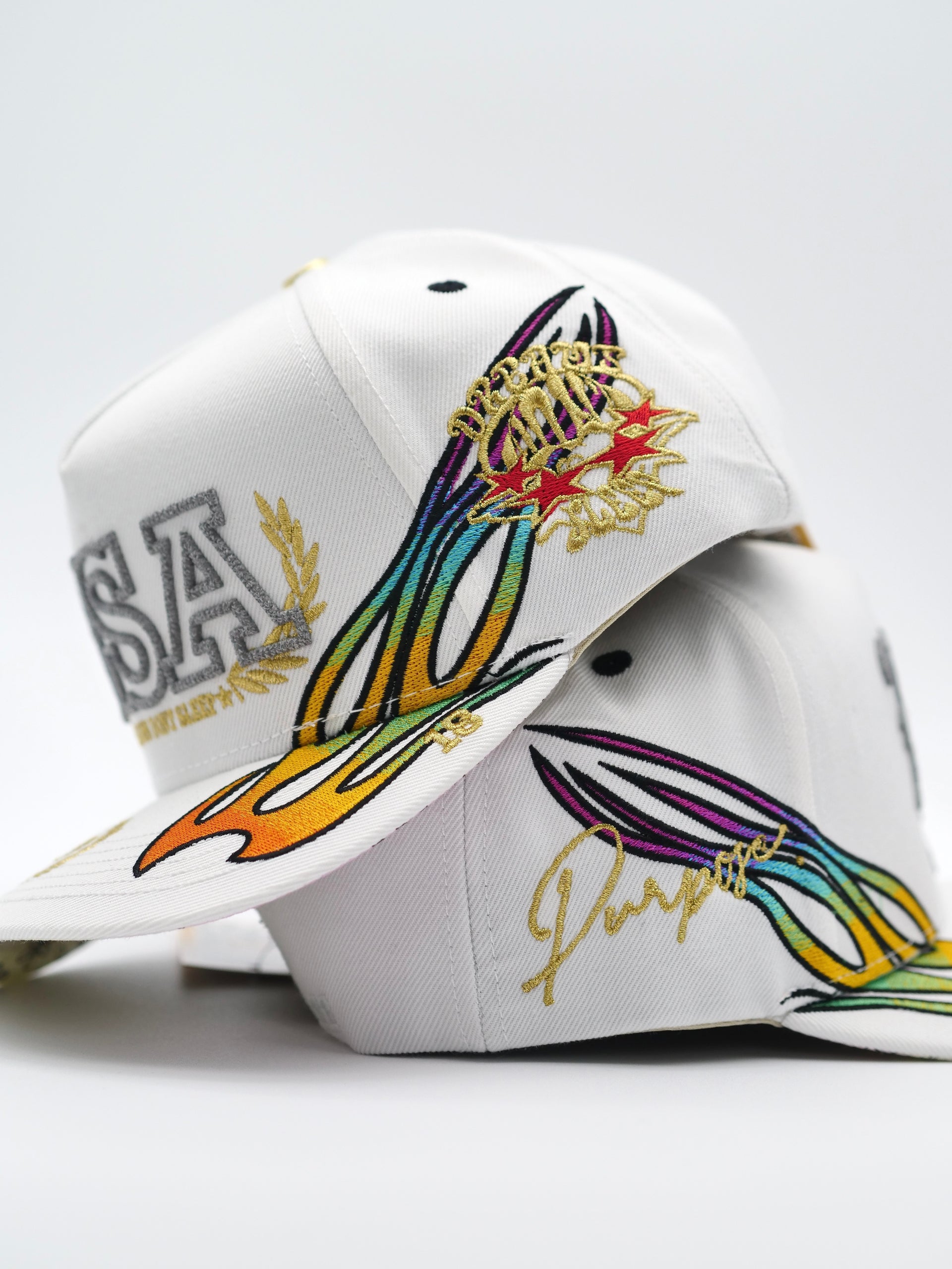 OG USA Snapback (Iridescent Flames)