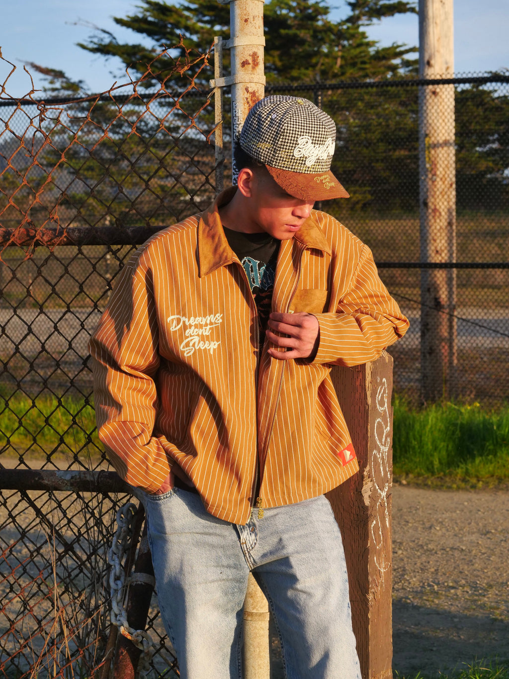 EazyLA x dvniel.luu Long-Sleeve Work Shirt Zip (Tan)