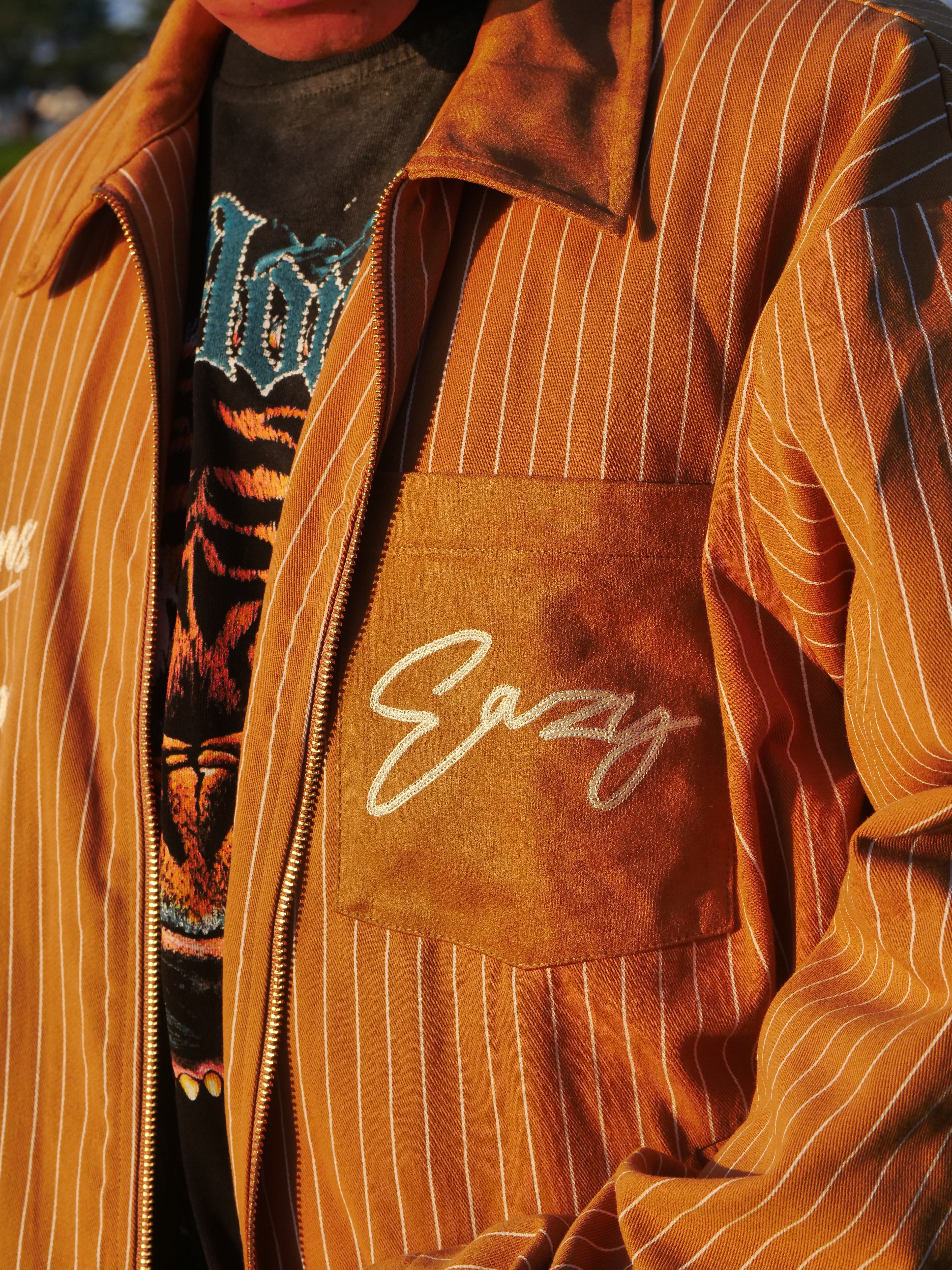 EazyLA x dvniel.luu Long-Sleeve Work Shirt Zip (Tan)