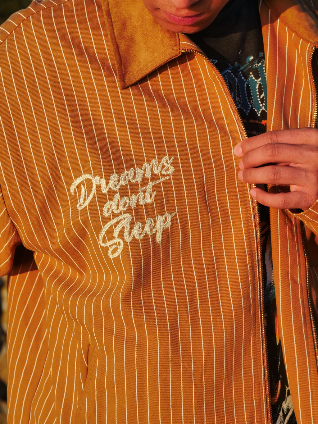 EazyLA x dvniel.luu Long-Sleeve Work Shirt Zip (Tan)