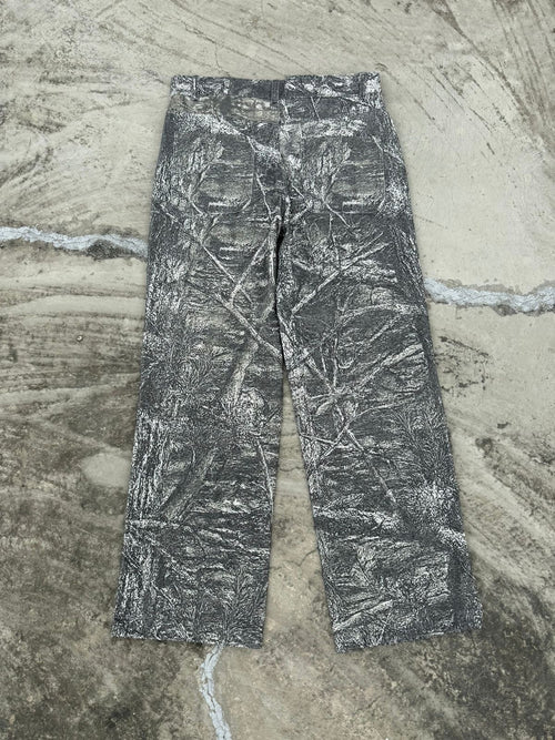 Grey Baggy Forest Camo Pants