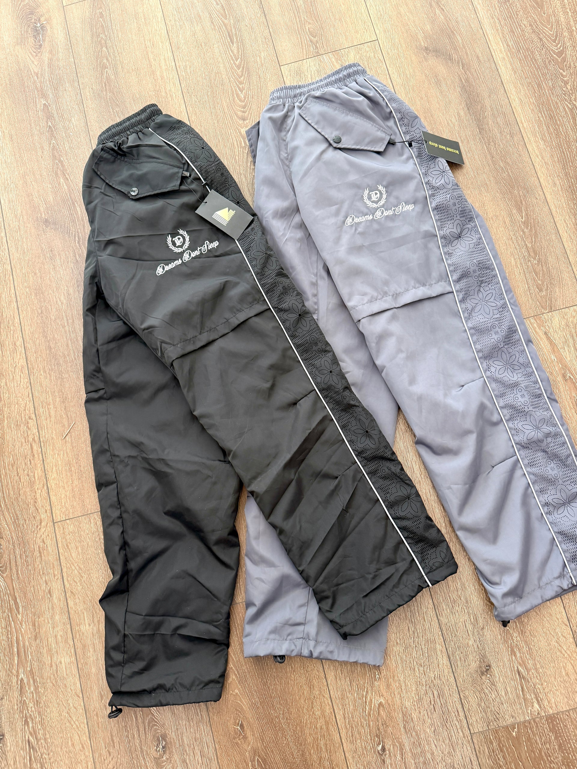 Nylon Parachute Pants (Grey)