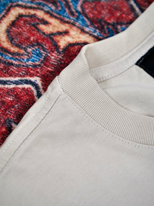 Heavyweight Drop Shoulder Tee (300+ GSM - Taupe/Sand)