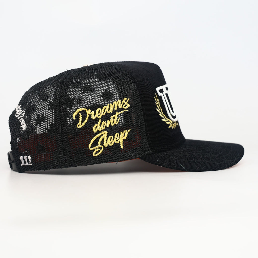 OG USA Trucker (Black Corduroy/Mesh)
