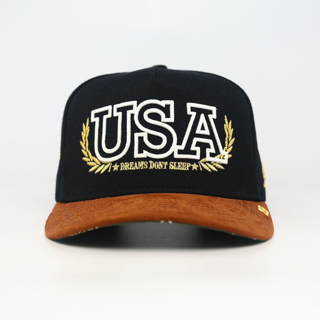 OG USA Snapback (Black/Tan)