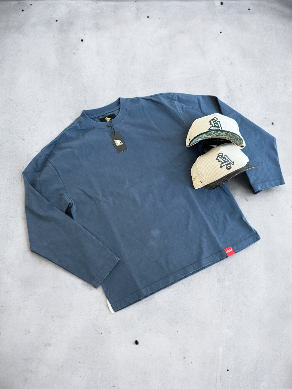 Heavyweight Drop Shoulder Long Sleeve (400 GSM - Arctic Blue)