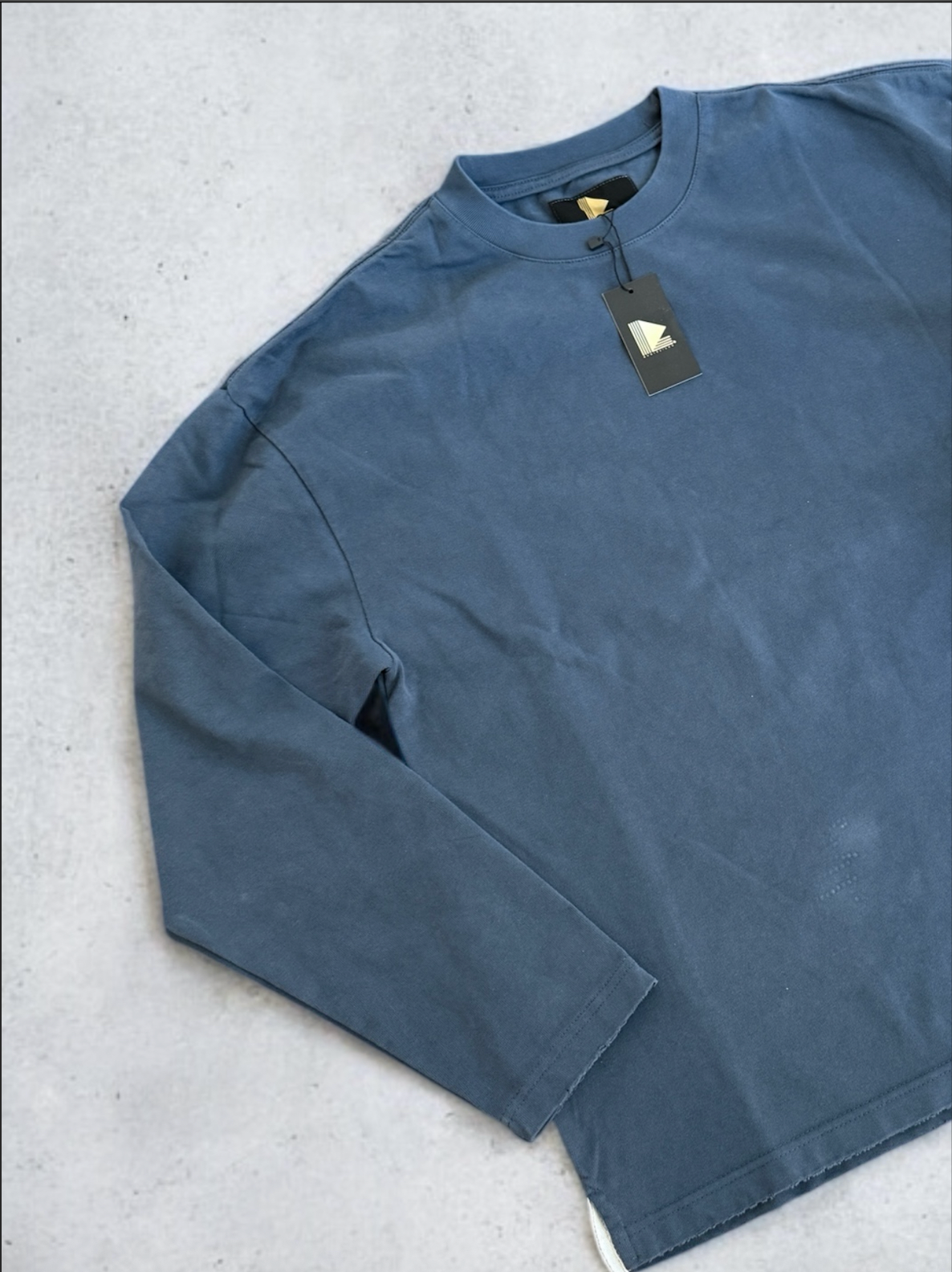 Heavyweight Drop Shoulder Long Sleeve (400 GSM - Arctic Blue)