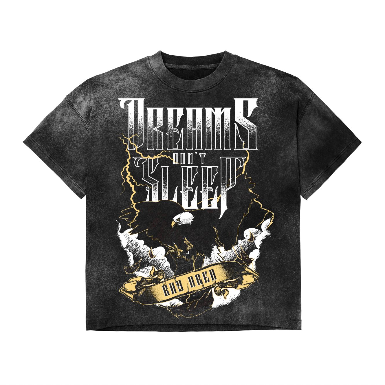 Vintage Graphic Tee (Flying Eagle - Dark Charcoal)