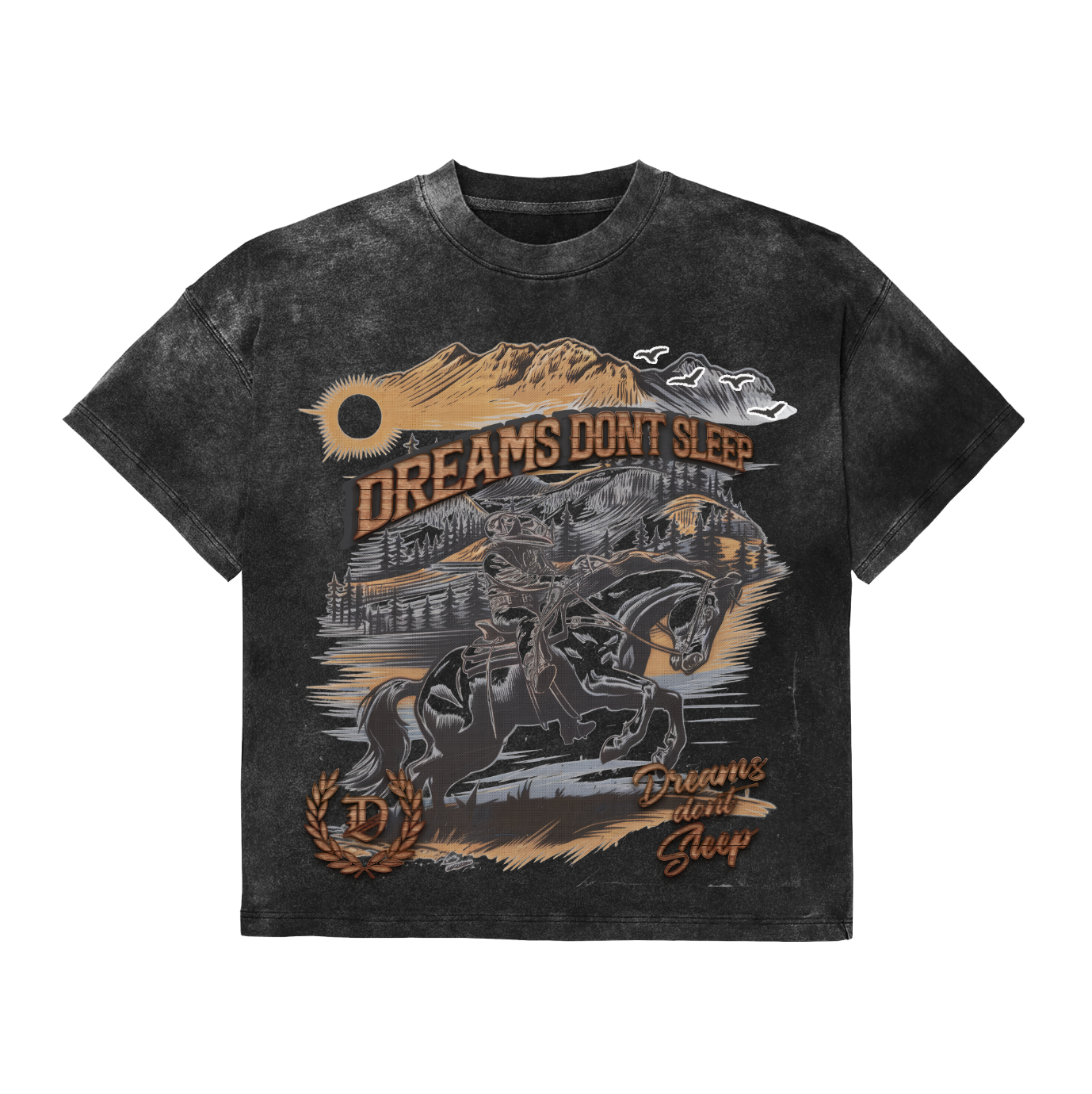 Vintage Graphic Tee (Cowboy - Dark Charcoal)