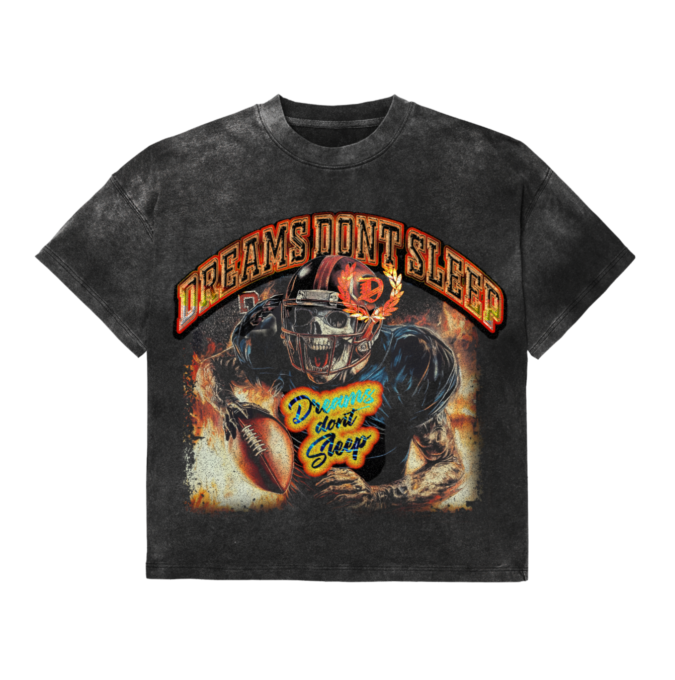 Vintage Graphic Tee (Skull Baller - Dark Charcoal)