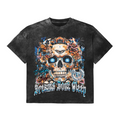 Vintage Graphic Tee (Skull Garden - Dark Charcoal)