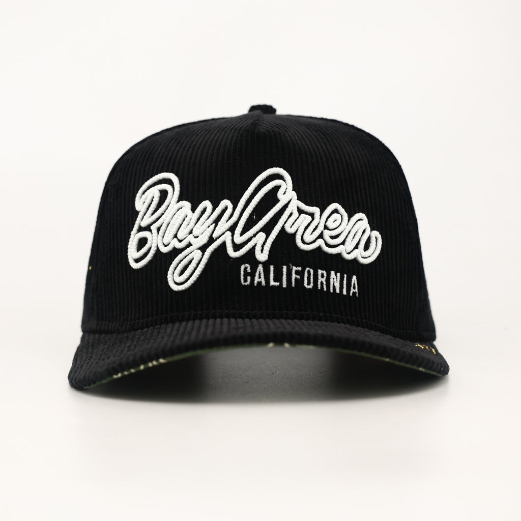 OG BA: From the Bay to the World Snapback (Black Corduroy)