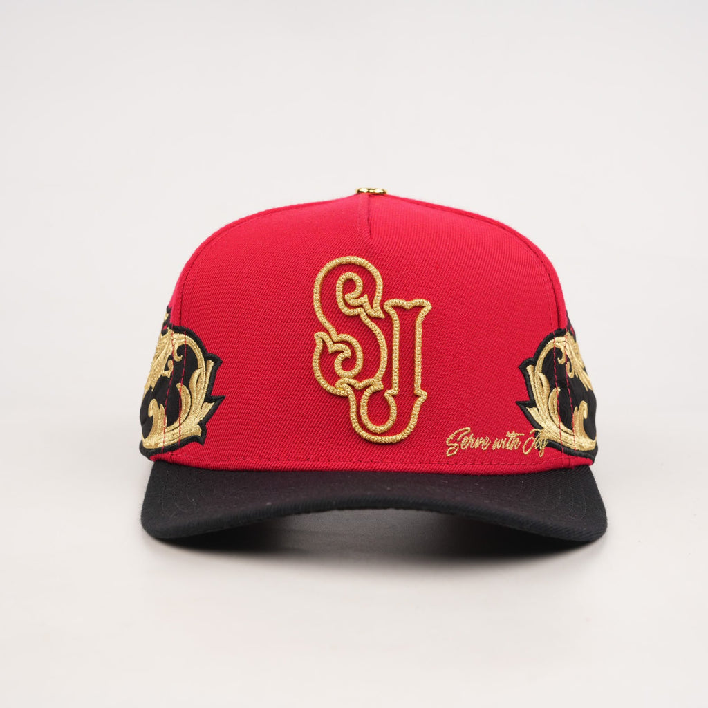 OG SJ: Serve with Joy Snapback (Red Monarch)